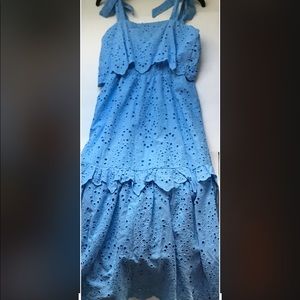 Estellina dress eyelet embroidered tiered